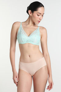Wacoal Padded Non Wired Medium Coverage Lace Bra - Mint Green — thumbnail 7
